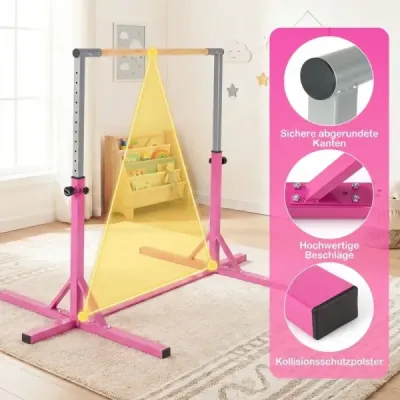 Gymnastická hrazda horizontální hrazda s 12stupňovým nastavením výšky od 85 do 145 cm Hrazda Rosa