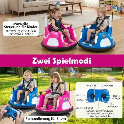Dětské elektrické autíčko 12V, na baterie s blikajícími světly a dálkovým ovládáním, růžové