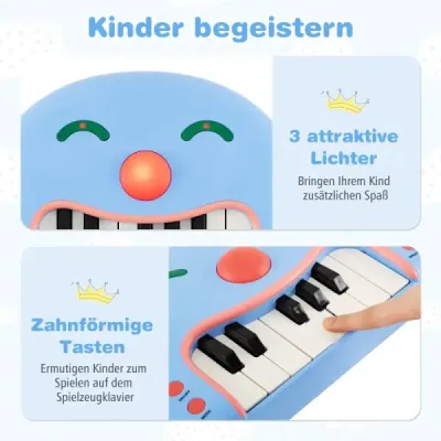 13klávesová dětská klávesnice s hudbou a světlem, přenosné hudební nástroje, dětské piano