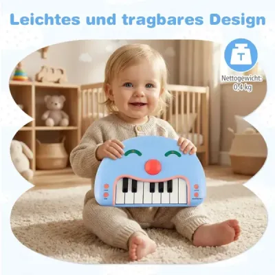 13klávesová dětská klávesnice s hudbou a světlem, přenosné hudební nástroje, dětské piano