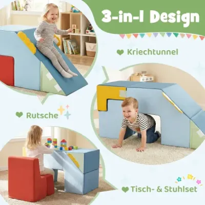 Pěnové stavebnice pro děti, dětská lezecká věž se skluzavkou a schody, měkká lezecká hračka, barevná
