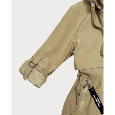 Tenká dámská jarní bunda MODA0410 písková