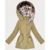 Tenká dámská jarní bunda MODA0411 písková