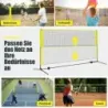 Badmintonová síť se stojanem Výškově nastavitelná badmintonová síť se 2 míčky a taškou na přenášení 310 x 102 x 89–155 cm Žlutá