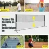 Badmintonová síť se stojanem Výškově nastavitelná badmintonová síť se 2 míčky a taškou na přenášení 420 x 102 x 89–155 cm Černá