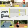 Badmintonová síť se stojanem Výškově nastavitelná badmintonová síť se 2 míčky a taškou na přenášení 420 x 102 x 89–155 cm Žlutá