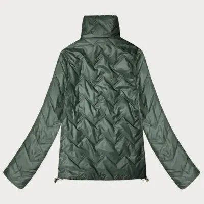 Dámská jarní prošívaná bunda se stojatým límcem MODA8579 khaki