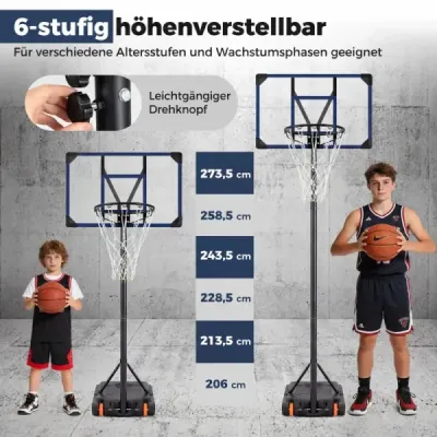 Výškově nastavitelný basketbalový stojan Venkovní basketbalový koš s kolečky a stojanem Basketbalové hřiště