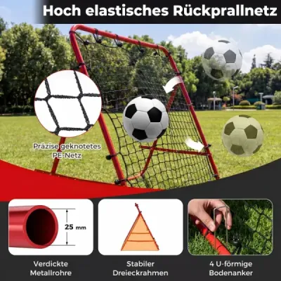Rebounder pro fotbal s 5 nastavitelnými úhly Skládací rebound síť Fotbalová síť 100 x 100 cm