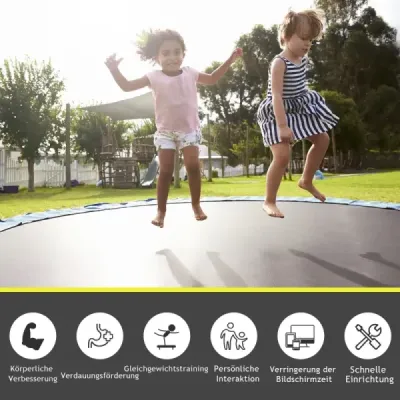 φ 366 cm PP trampolína skákací plachta trampolínová skákací plachta skákací podložka trampolínové příslušenství černá