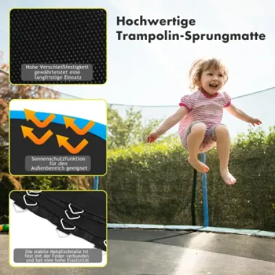 φ 366 cm PP trampolína skákací plachta trampolínová skákací plachta skákací podložka trampolínové příslušenství černá