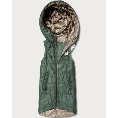 Tenká dámská vesta, khaki MODA8583