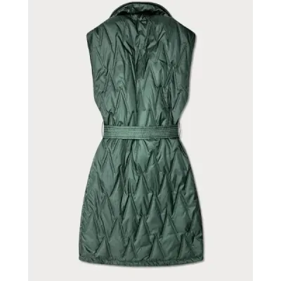 Dámská prošívaná vesta s páskem MODA8603 khaki