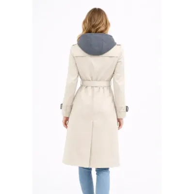 Dámský trench kabát MODA2252 světlebéžový