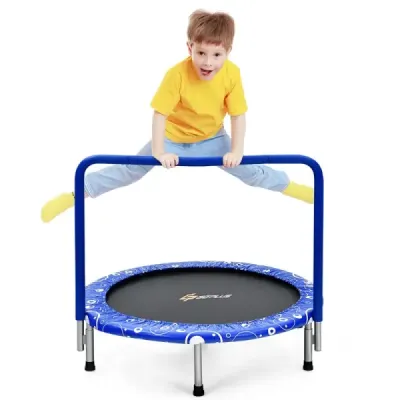 Dětská trampolína mini trampolína skládací trampolína pro batolata modrá + černá