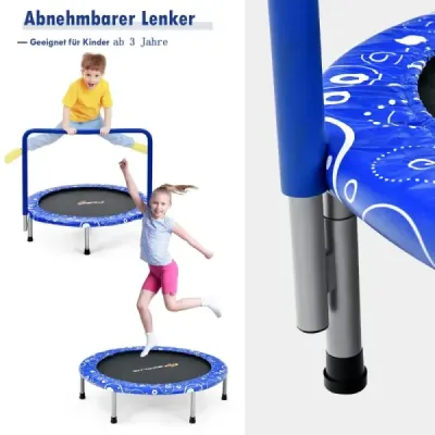 Dětská trampolína mini trampolína skládací trampolína pro batolata modrá + černá