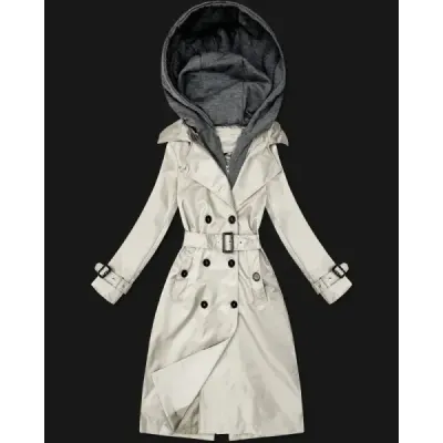 Dámský trench kabát MODA2252 světlebéžový