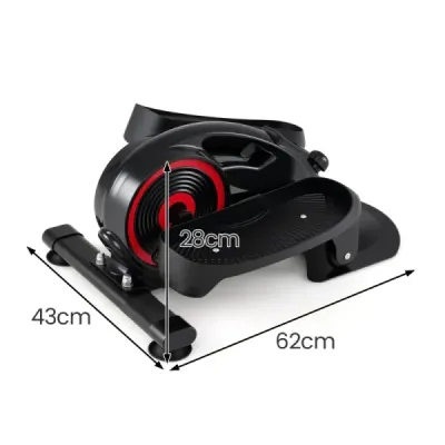 Eliptický trenažér s pedály, nastavitelným magnetickým odporem a tichým chodem, černý