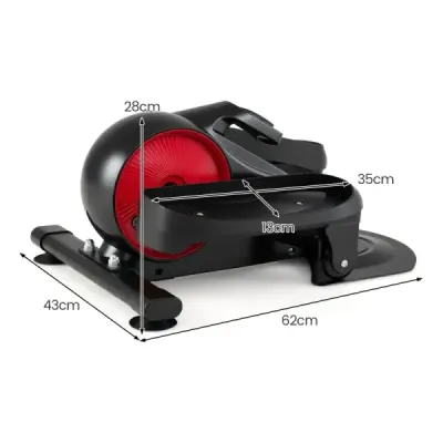 Eliptický trenažér s nastavitelným magnetickým odporem a tichým chodem, LCD displej, černý