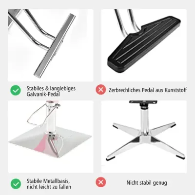 Kadeřnické křeslo, křeslo do kadeřnictví s výkonným hydraulickým čerpadlem, křeslo pro stylisty do kosmetického salonu, růžové