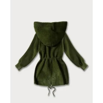 Kakaový svetr z alpaky s kapsami MODA010 zelený