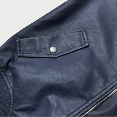 Dámská přechodná bomber bunda tmavě modrá W12 Dámská přechodná bomber bunda tmavě modrá W12
