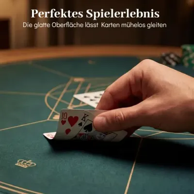 Kulatá podložka na pokerový stůl, Texas Hold'em 100, 120, 140 cm, skládací, protiskluzová, gumová pěna, taška pro 8 hráčů, zelená