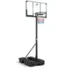 Výškově nastavitelný basketbalový koš 230-305 cm s kolečky pro děti i dospělé, černý