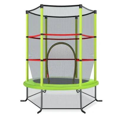 Zahradní trampolína Ø165 cm s ochrannou sítí, nosnost trampolíny až 135 kg, zelená