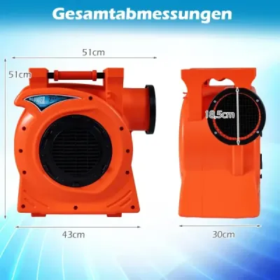 Komerční 2300W dmychadlo se 2 HP motorem a rukojetí dmychadla čerpadla Elektrický podstavec ventilátoru