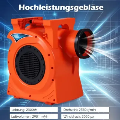 Komerční 2300W dmychadlo se 2 HP motorem a rukojetí dmychadla čerpadla Elektrický podstavec ventilátoru