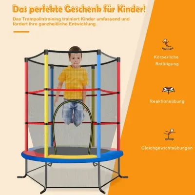 Zahradní trampolína Ø165cm s ochrannou sítí, nosnost trampolíny až 135kg, barevná