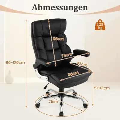 Ergonomická kancelářská židle s výklopnými područkami a houpací funkcí, manažerská židle, počítačová židle