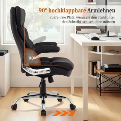 Ergonomická kancelářská židle s výklopnými područkami a houpací funkcí, manažerská židle, počítačová židle