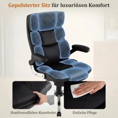 Ergonomická kancelářská židle s výklopnými područkami a houpací funkcí, manažerská židle, počítačová židle
