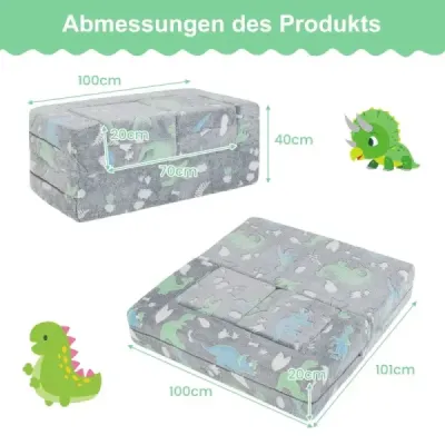 HV10576GD   Modulární dětská pohovka svítící ve tmě na hraní Modulární pohovka dinosaurus SKLADEM