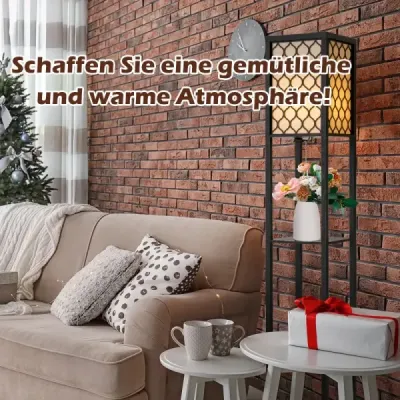 EU10063DE 160x26x26cm police na stojací lampy Moderní interiérové ​​osvětlení s 3-úrovňovou stojací lampou SKLADEM