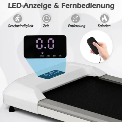 SP38076DE 2 v 1 běžecký pás pod stůl s LED displejem 122 x 53 x 15 cm černý SKLADEM