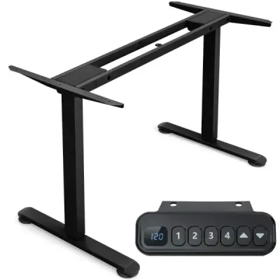 Elektrický dvoumotorový rám stolu Výškově nastavitelný rám stolu 109-151 x 59 x 70-120 cm Černá barva