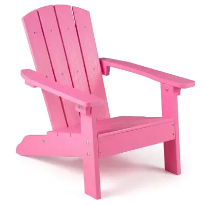 Dětská židle Adirondack z HIPS plastu, 105°, ergonomická, nosnost do 75 kg, pro děti od 3 do 8 let, růžová