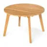 Zahradní stolek z akáciového dřeva odolný proti povětrnostním vlivům Kulatý zahradní stolek Balkonový stolek Konferenční stolek 62 x 62 x 40 cm