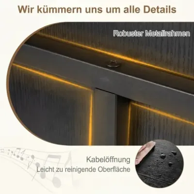 Stojan na gramofon s širokou deskou a 4 přepážkami, stolek na vinylové desky, černý
