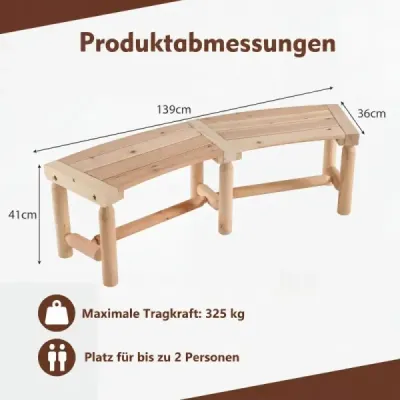 Zahradní lavice bez opěradla pro 2-3 osoby. Dřevěná lavice odolná proti povětrnostním vlivům, nosnost až 325 kg,