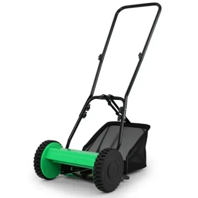 Vřetenová sekačka Ruční sekačka na trávu s šířkou záběru 30 cm a sběrným košem o objemu 18,5 litru, zelená
