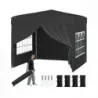Pavilon 3 x 3 m – skládací pavilon typu „pop-up“ se 4 odnímatelnými bočními stěnami, 3stupňově výškově nastavitelný párty stan, černý