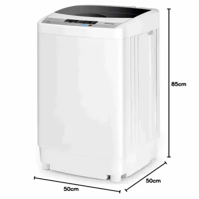 Sada: mini sušička prádla 5 kg, 800 W + mini pračka 4,5 kg, 310 W, rozměry 50 × 50 × 85 cm