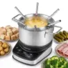 Elektrická sada na fondue 1200 W – sada s odnímatelnou nerezovou nádobou o objemu 3 l