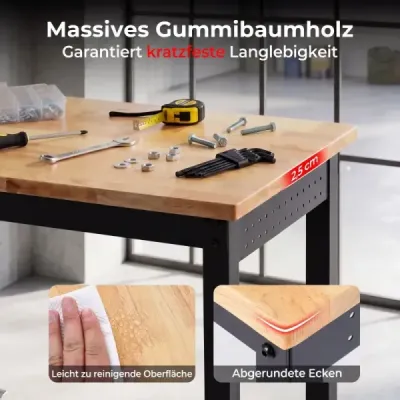 122 cm robustní pracovní stůl s nastavitelnou výškou, kovovým rámem, děrovanou deskou a podstavcem