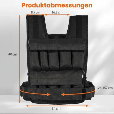 Nastavitelná zátěžová vesta pro ženy i muže, fitness vesta s odnímatelnými zátěžovými pytli s pískem, 34 cm