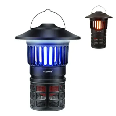 Elektrický lapač hmyzu 2 v 1, lampa proti komárům s LED světlem, dobíjecí USB, past na muchy
